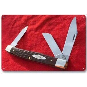 Case Pocket Metal Wall Sign Stockman picture artwork collector